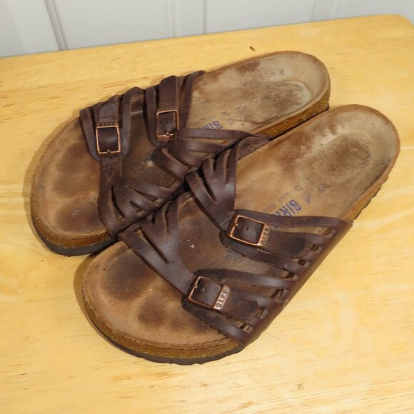 Birkenstock Shoes - Birkenstock Granada Leather Sandals Women's EU Size 37/US 6.5 Brown